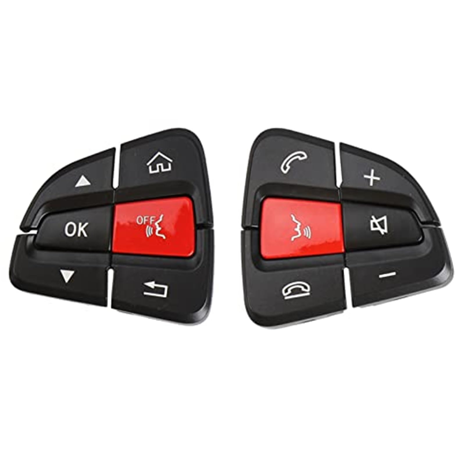 2 szt., dla mercedesa, Benz, klasa C W205/GLC W253 przełącznik przycisków sterujących Przełącznik sterowania na kierownicy(BLACK Black Red)