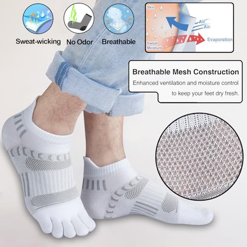 Meaiguo Toe Socks No Show Running Five Finger Socks for Men Women3