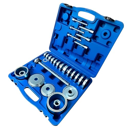 Bisenya 67301 Jeu d'outils pour roulements de Roue, 31 pièces, extracteur de roulement de Roue, extracteur de moyeu de Roue, démontage de Montage, Utilisation Universelle