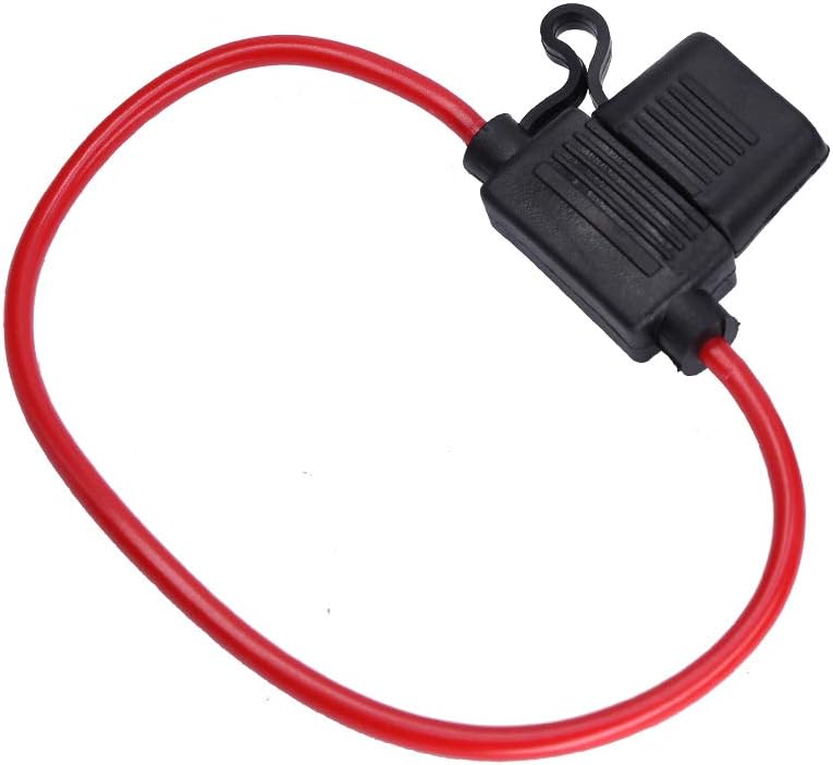 ATC/ATO 30A in-Line Fuse Holder 16 Gauge Wiring Harness 12V Standard Plug Socket Pack of 2