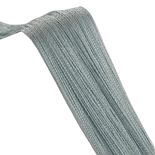 XILEUDUOD Thread Curtain Fringe Polyester Door Curtain Tassel Thread String Room Divider Curtain Panel Window Deco Screen(Grey)