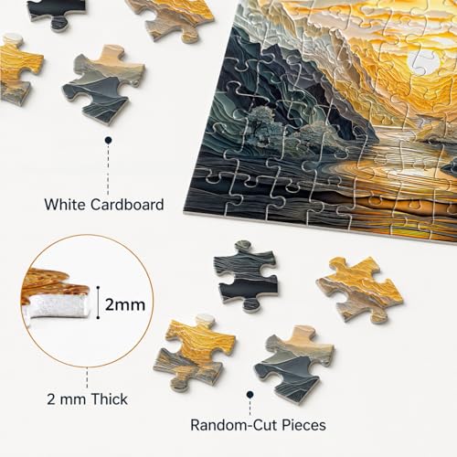 Puzzles Yunlus para Adultos 1000 Piezas Dificultad Intermedia Amanecer en Cima de Montaña Puzzle de 28 x 20 pulgadas miniatura 5
