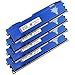 DDR3 32GB Kit (8GBx4) Desktop RAM 1600MHz PC3-12800 UDIMM Non-ECC Unbuffered 1.5V 2Rx8 Dual Rank 240 Pin CL11 PC Computer Memory Upgrade Module Arbeitsspeicher Kit (Blau)