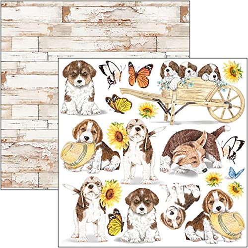 Ciao Bella Farmhouse Garden 6"x6" Fussy Cut Pad - 190gsm, white - Image 2