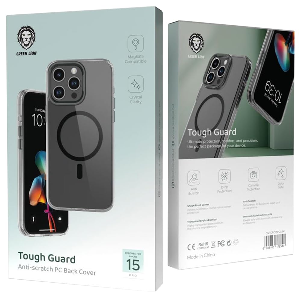 Green Lion Tough Guard Anti-Scratch PC Magsafe Case For iPhone 15 Pro Max - Deep Blue