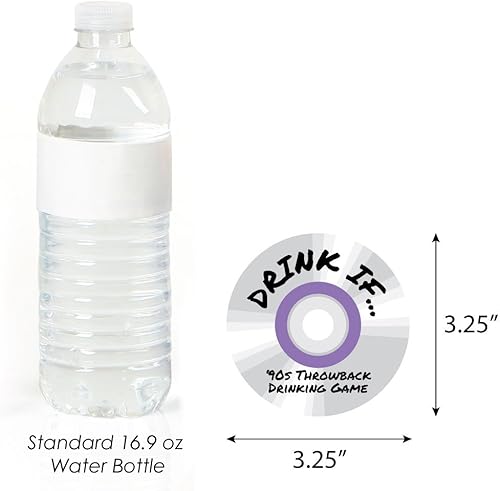 Miniatura 3 de Big Dot of Happiness Drink If 90s Throwback - Juego de cartas para beber  Entretenimiento de fiesta en forma de CD, 24 tarjetas de desafío retro,