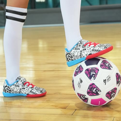 brooman Kids Indoor Soccer Shoes Boys Girls Futsal Soccer Shoes2