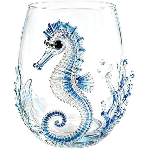 Artisanal Blue Ringed Octopus Glassware (Seahorse)