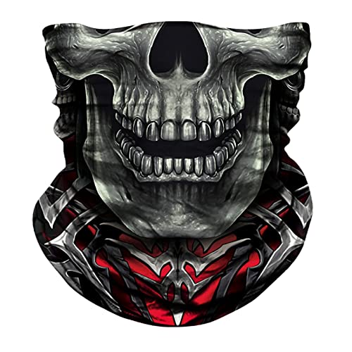 Image of JOEYOUNG Skull Face Mask UV Sun Dust Neck Gaiter Bandana Headwear Motorcycle