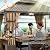HAPPATIO 10' x 12' Hardtop Gazebo, Outdoor Gazebo with Netting and Curtains, Double Roof Permanent Patio Metal Canopy with Storage Shelf for Patio, Deck, Backyard (Brown)