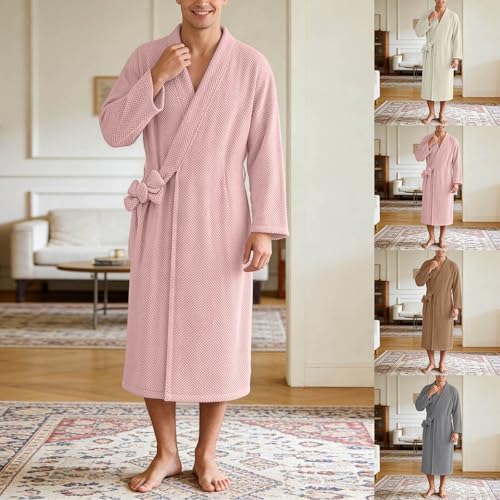 Bata para hombre mullida y transpirable ideal para relajarse en el spa 2