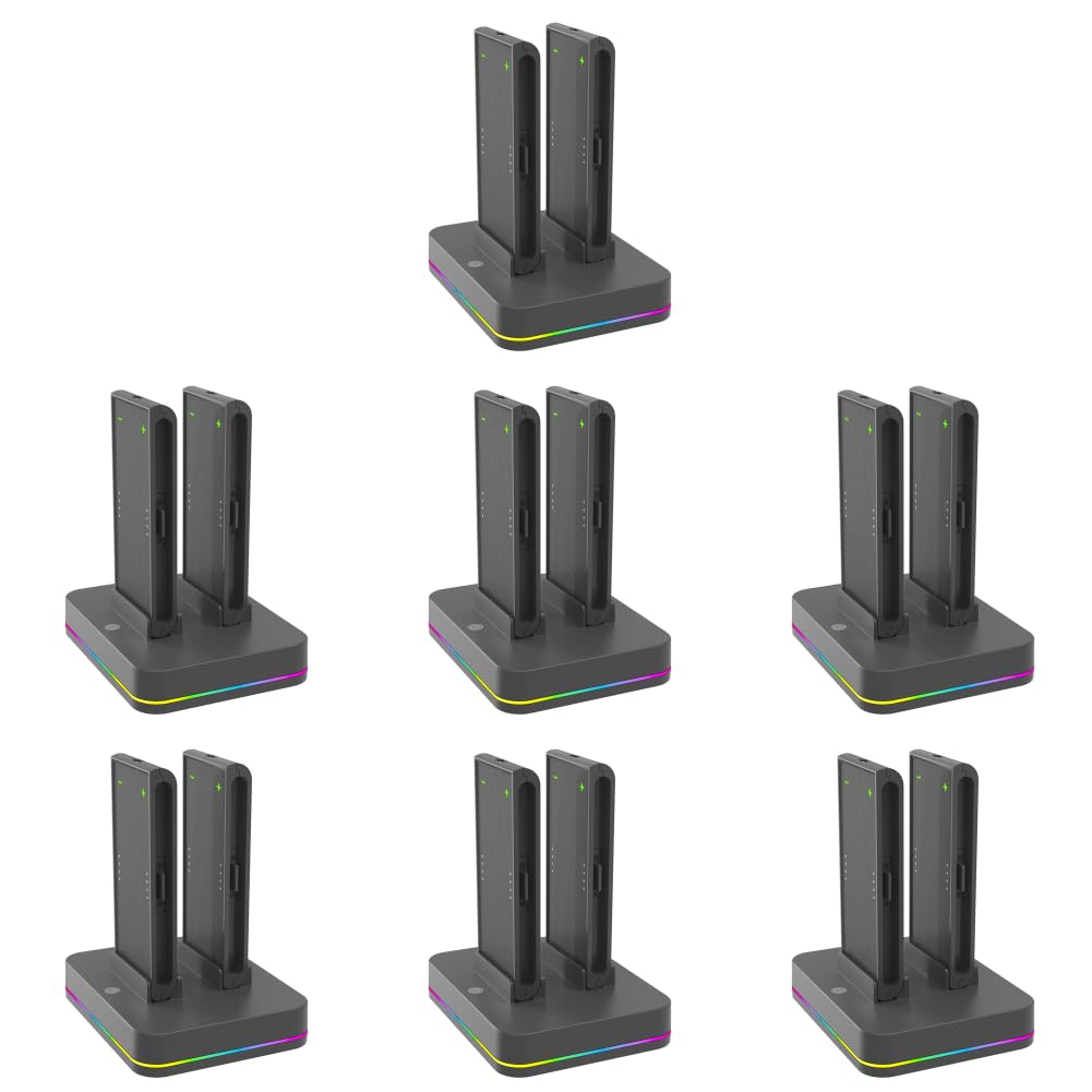 Estación de carga Switch2 para JoyCon con luz RGB Soporte de carga hasta 4 mandos