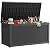 Decksplore 320 Gallon Outdoor Storage Box Waterproof Lockable Resin Deck Box Large, Patio Storage Bin for Pool Accessories Cushion Furniture, Garden Tools, UV-Resistant Outside Delivery Black