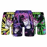 PSD Mens Boxer Briefs - Big Gulp 3-Pack, Standard Length Underwear Pack, Breathable Moisture Wicking Boxer Briefs for Men, Large