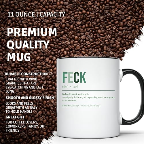Taza de café divertida de cerámica multicolor 11 onzas miniatura 4