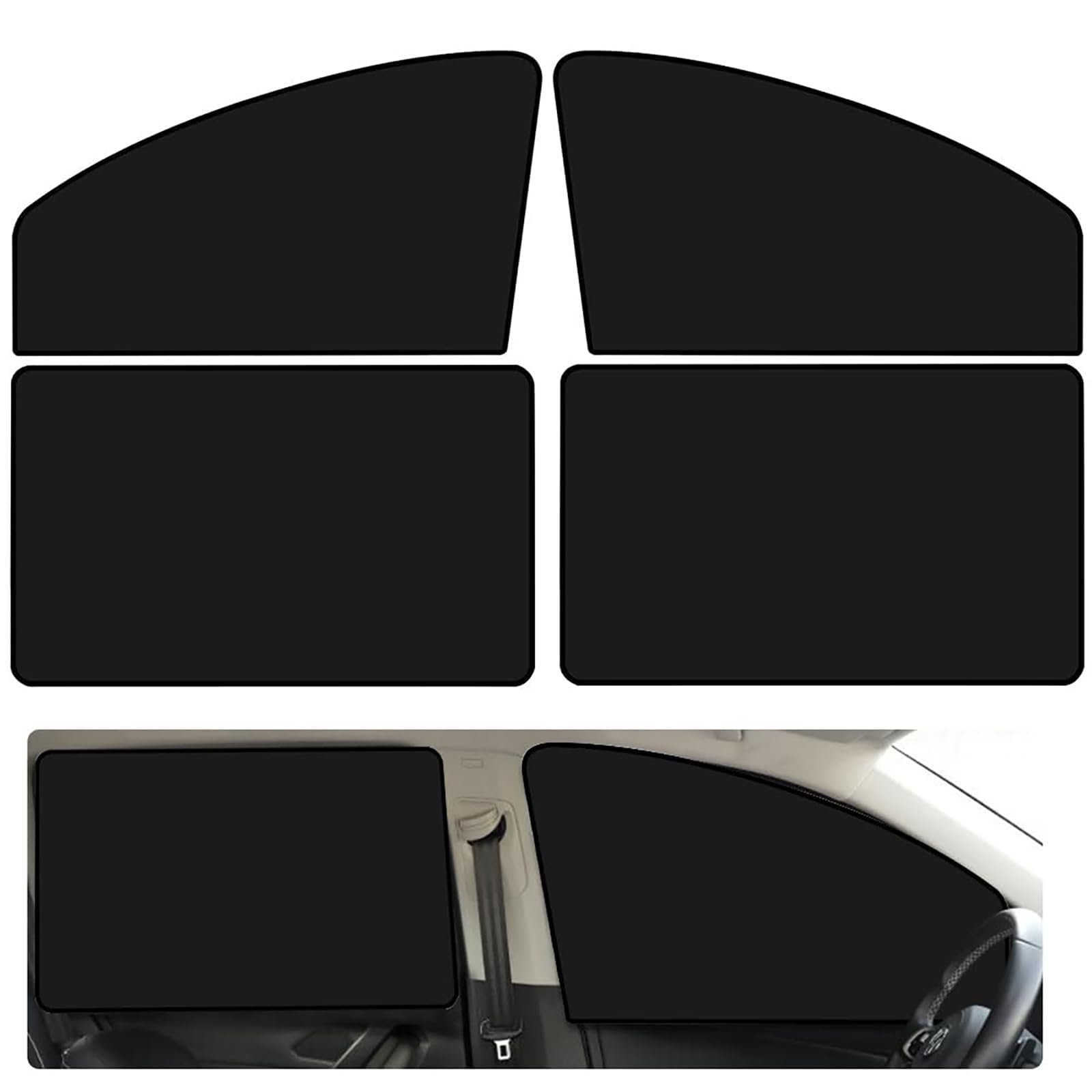 WKTLEXVDC Car Side Window Sun Shade, for VW Golf 8 MK8 GTI GTE GTD R 2020-2024 2025 2026 Magnetic Automotive Window Curtains UV Protection Privacy Shield Sun Blind Protector,A