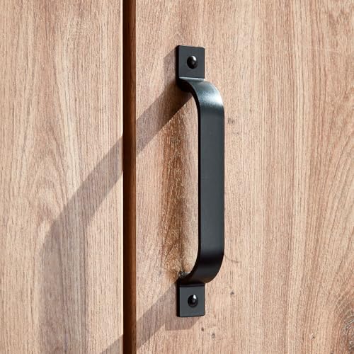 Lomadox Schlafzimmer Set 5-TLG. mit Bett 160x200, Schwebetürenschrank 200cm, Kommode, 2 Nachttische in Eiche mit Stahl Nb., Industrial Design – Bild 6