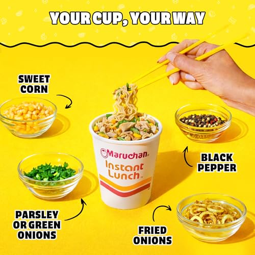 Image of Maruchan Instant Lunch Ramen Noodles, Roast Chicken Flavor - Japanese-Style Instant Noodle Soup, Easy Meal Ready in 3 Minutes - 2.25 Oz. (12 Pack)