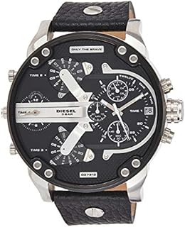 Diesel Herren Analog Quarz Uhr mit Leder Armband DZ7313