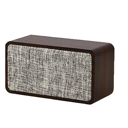 Tragbarer Bluetooth-Lautsprecher aus Stoff, kabellose Musiklautsprecher aus Holz, PC-Lautsprecher, 1200-mAh-Akku, Bluetooth 4.2, USB-Aufladung,