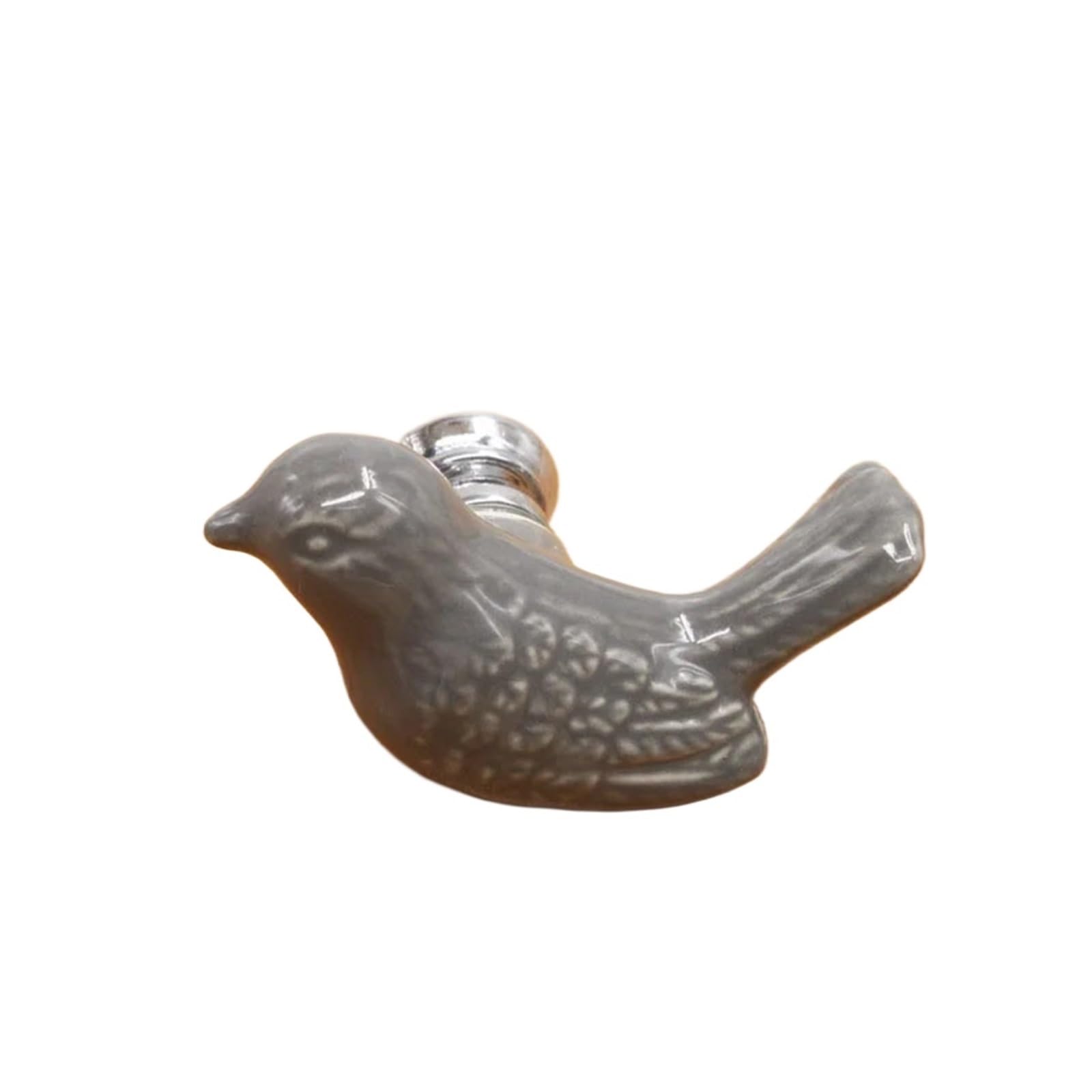 Kifsdlf Grey Ceramic Cartoon Bird Cabinet Cupboard Handles Peace Dove Drawer Knobs Novelty Creative Furniture Hardware For Cupboard Wardrobes Furniture(Gray)