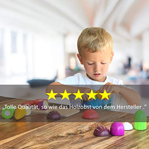LISA & MAX Hochwertiges Holzobst Zum Schneiden für Kinder - Holz Zubehör für Kinderküche, Spielküche und Kaufladen… – Bild 8