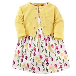 Luvable Friends baby-girls Dress and Cardigan
