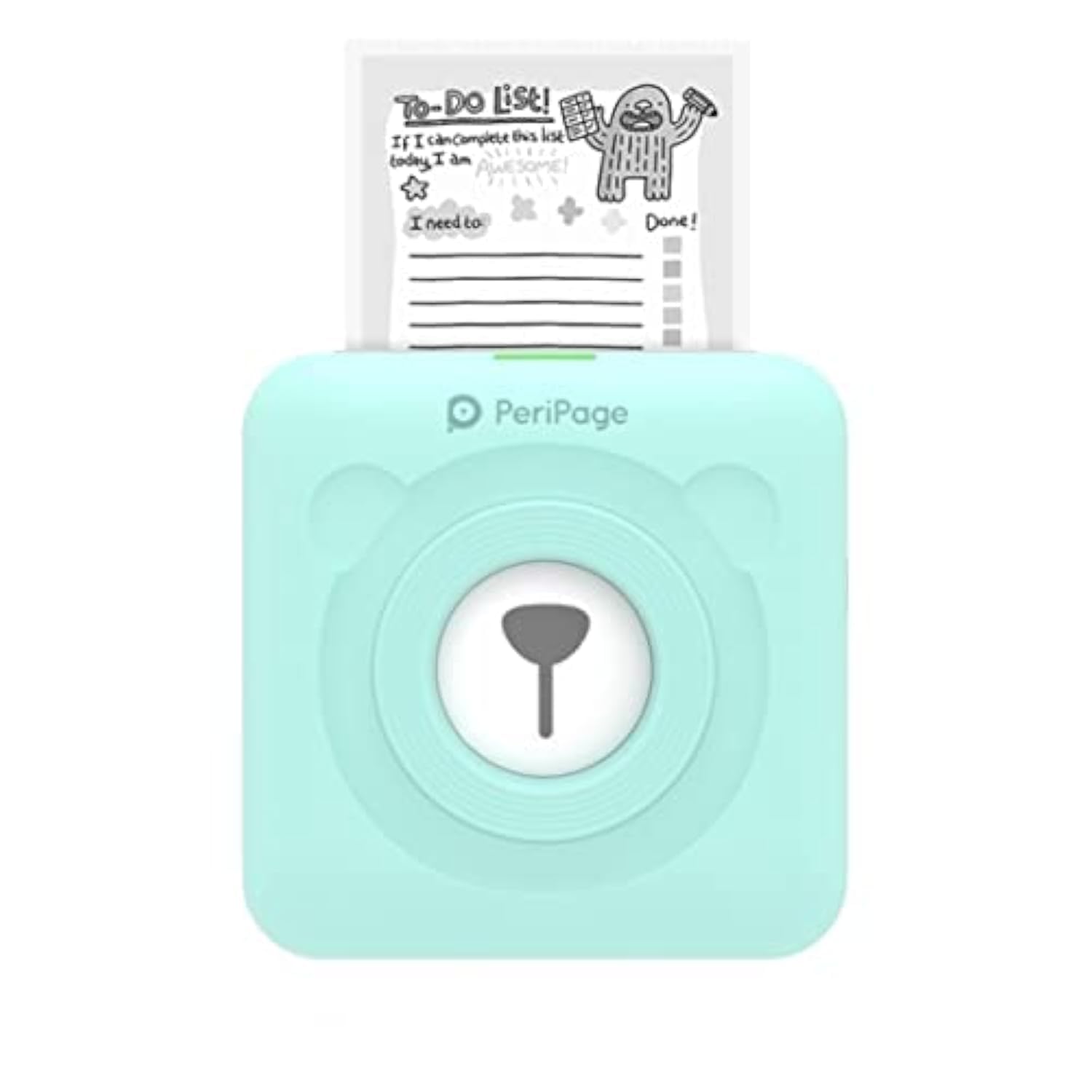 PeriPage A6 203dpi Sticker Printer - Mini Thermal Printer, A6 Sticker Maker Machine, Portable Bluetooth Pocket Phone Printer for Anatomy Flashcards, Journal, Notes, Kids Gift, Receipts, Green