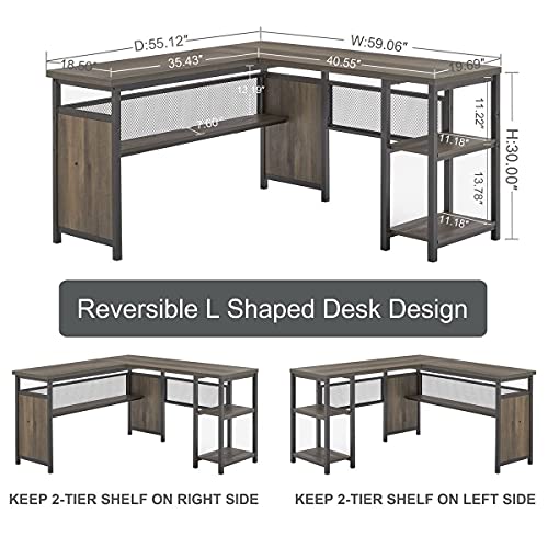L shaped executive office desk