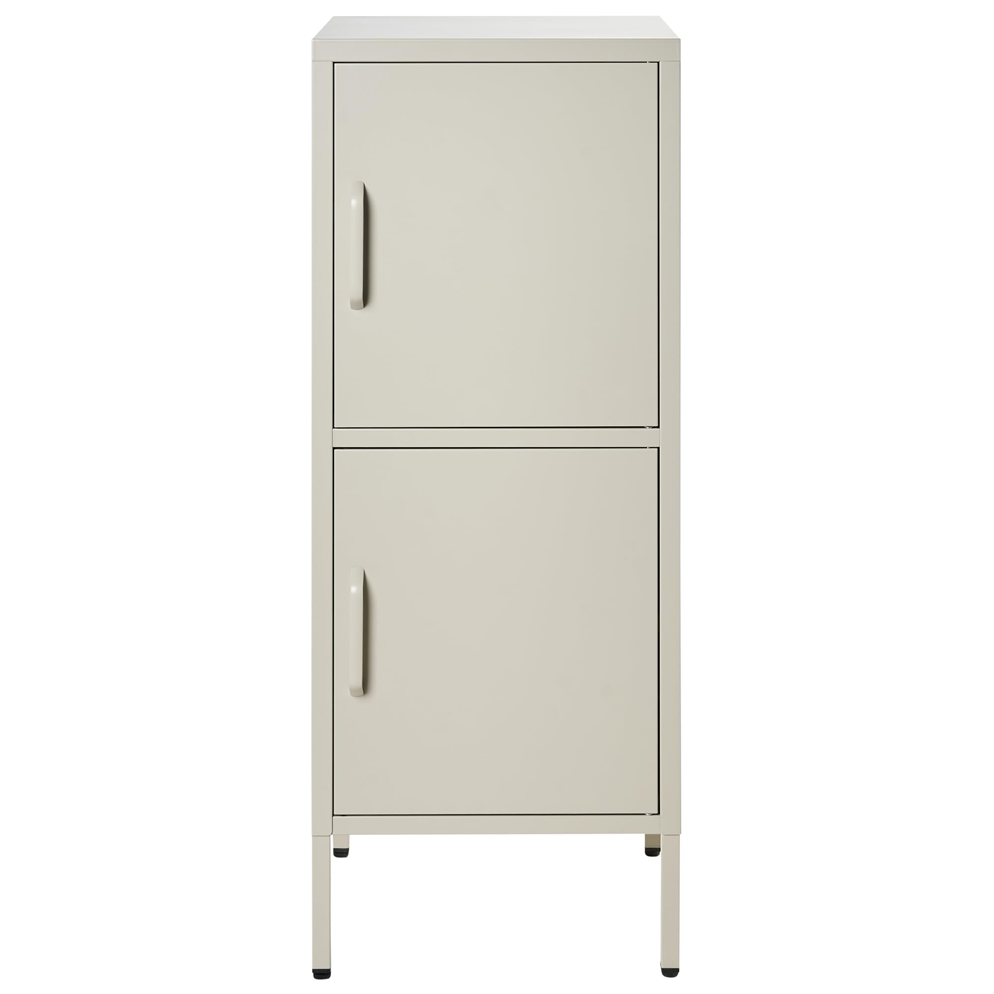 Aktenschrank mit 2 Türen 4 Ablagefächern Stahl Hellbeige Industrie Stil Huron