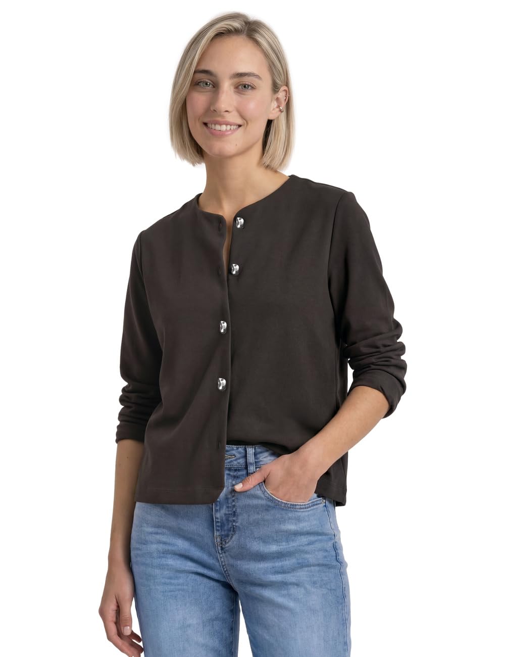 Street One Strick-Look Jacke mit dekorativen Knöpfen