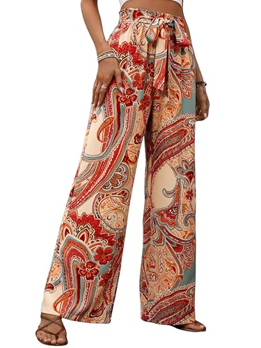 Image of GRECIILOOKS Trouser For Woman | Sharara For Women |Women's Boho Harem Pants | Printed Palazzo Pant For Womans Loose Fit Baggy Trousers with Elastic Waistband | Casual Yoga & Lounge Wear (Available in Plus Size)