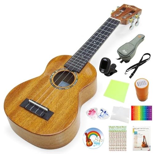 Uma Ukulele ウーマ ウクレレ UK-20SS N ソプラノサイズ スペシャル12点セット マホガニーオール単板 【弦高調整済】【台湾ブランド】【甘い音色のマホガニー】(u)
