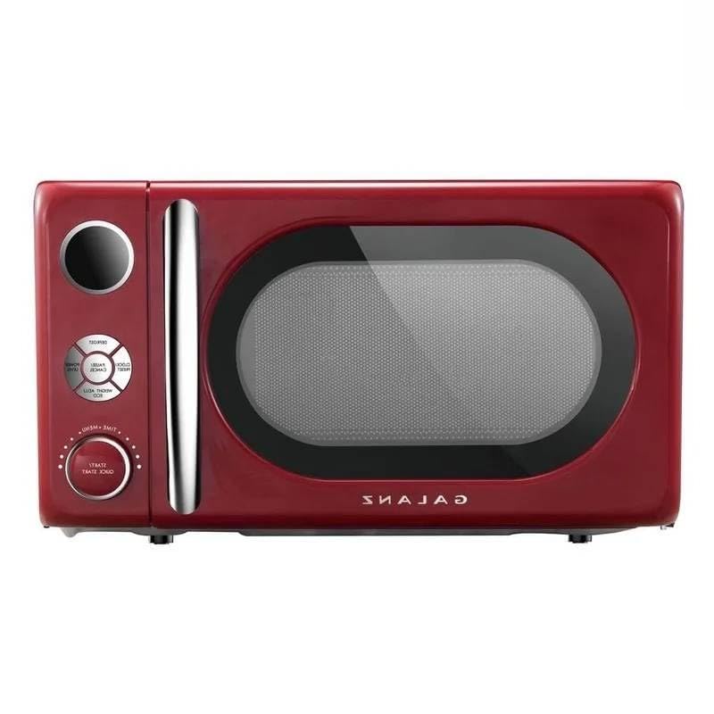 Mann Mart‚Retro Red 700W Countertop Microwave Oven - Compact 0.7 Cu Ft, Auto Cook Menus, Defrost & Timer for Easy Kitchen Cooking-image-47