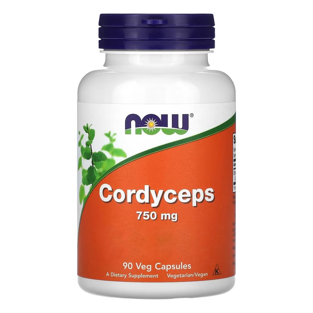 NOW Foods Cordyceps Veg-Capsules, 750mg, 90-Count