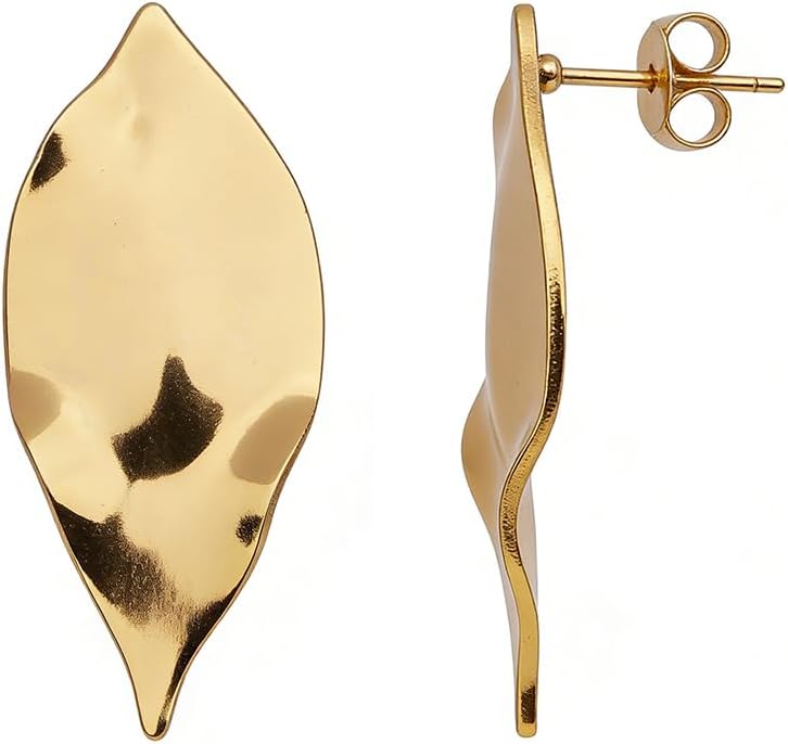 Trendy Gold Plated Earrings for Women Chunky Statement Drop Dangle Earrings Lightweight Hypoallergenic Fashion Accessories Gold Jewelry Gifts for Womens