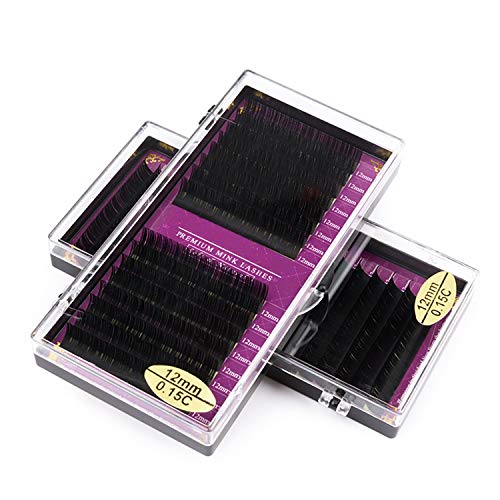 16Rows Curl Natural Mink Single Eyelash Extension Premium Individual Fake False Eye Lashes