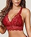 Avidlove Lace Bralettes for Women Wireless Unpadded Bras Racerback Camisole Tops Basic Cami Sexy Lingerie Wine Red Large