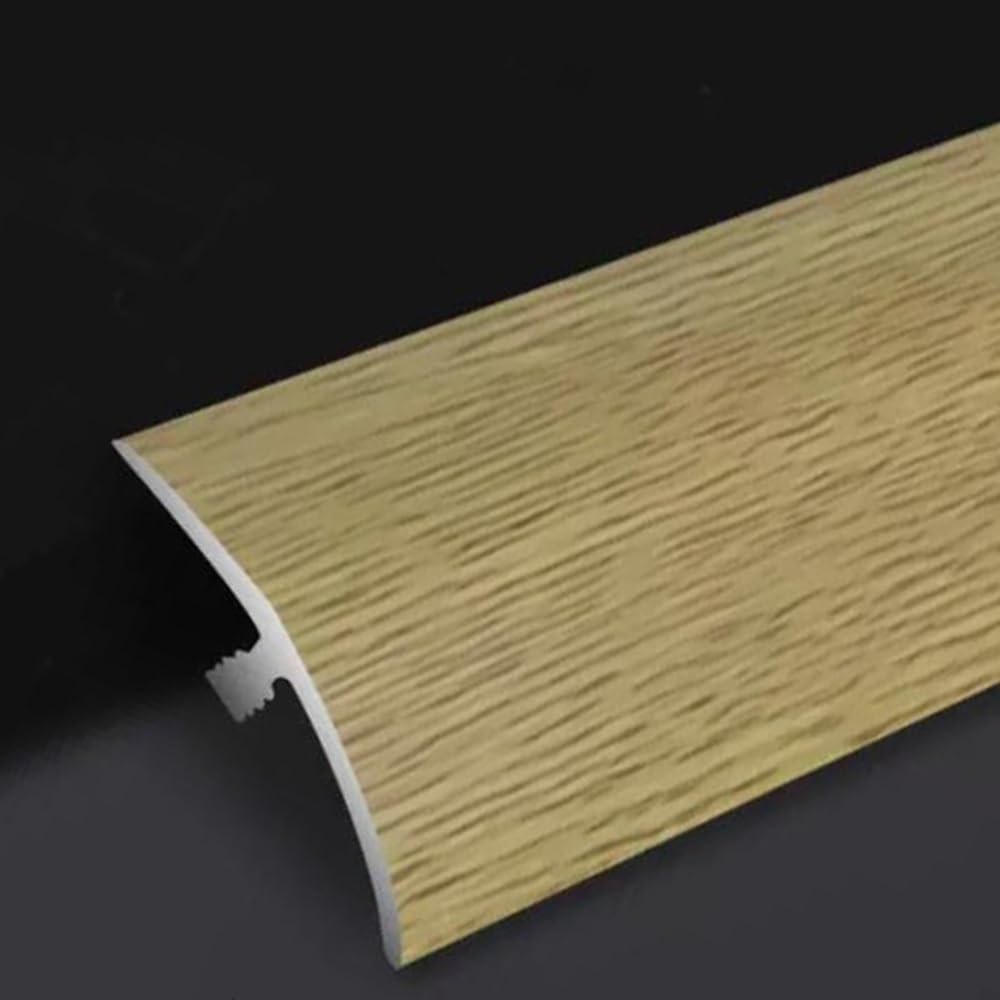 TOCTUS OUKEJNM Doorway Trim Strip, Floor Transition Threshold Strip, Overlap Edge Reducer, Beveled Edge Ramp for Kitchen Tile Laminate Vinyl Flooring Gap Cover 45mm Wide(L,90CM*2PCS)
