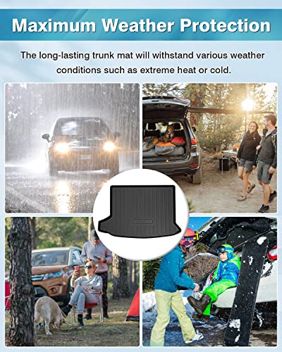 Image of Mixsuper Custom Fit Cargo Liner for 2019-2025 Cadillac XT4 All Weather Trunk Liner Rear Cargo Mat Anti-Slip Durable Black