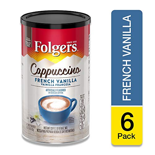 Folgers Cappuccino French Vanilla Instant Coffee Beverage Mix, 16 Ounces (Pack Of 6) #TOP2