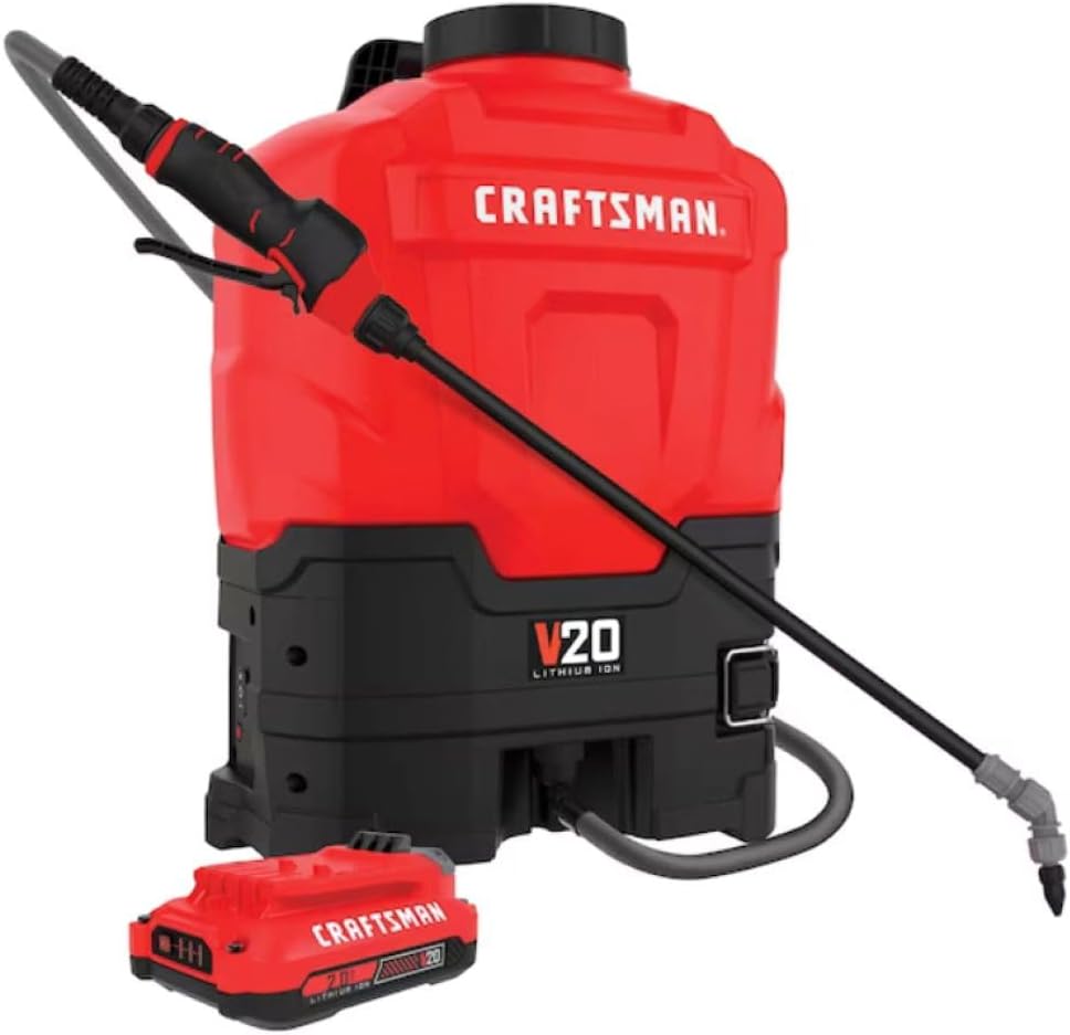 CRAFTSMAN 20V 4 Gallon Backpack Sprayer Bundle with Battery Powered Sprayer Wand