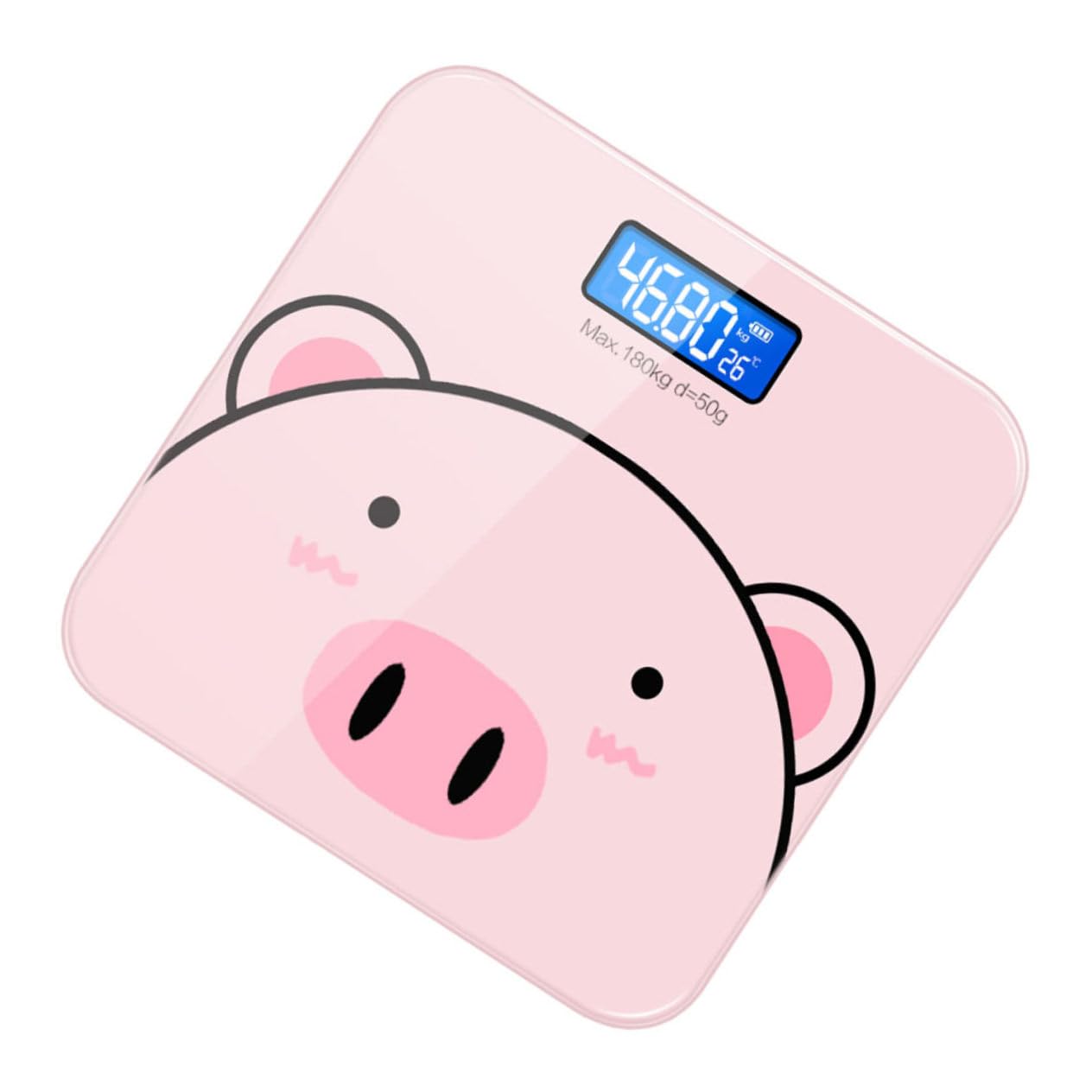 1pc Cartoon Body Weight Scale USB Charging Digital Bathroom Scale for Home Use Multi-Purpose Weight Measurement Intelligent Induction and Design