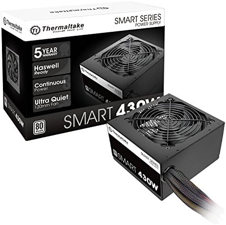 Thermaltake Smart 430W 80+ White Continuous Power ATX 12V V2.3/EPS 12V Active PFC Power Supply PS-SPD-0430NPCWUS-W