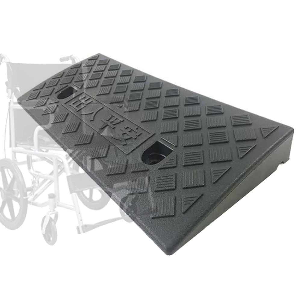 Rampe De Trottoir En Caoutchouc - Pour Marche Hauteur 5-13 Cm, Bordure Pour Trottoirs, Voitures, Camions, Accès, Vélos, Motos, Chiens, Fauteuils Roulants (Noir, 50*27*7cm)