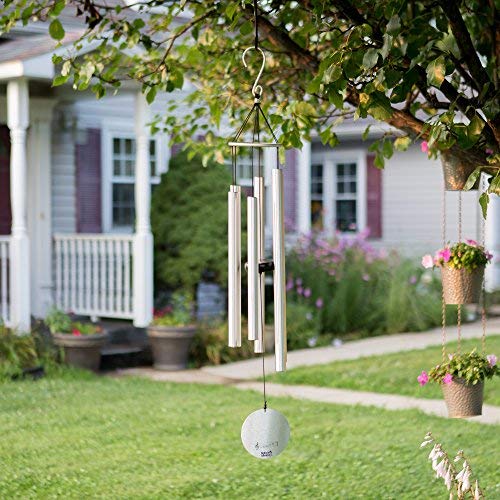Nature’s Melody Aureole Tunes Wind Chimes – Outdoor Windchime With 6 Tubes Tuned To B Pentatonic Scale, 100% Rustproof Aluminum, Powder Finish & S Hook Hanger For Sympathy, Memorial Gift Or Zen Garden #TOP5