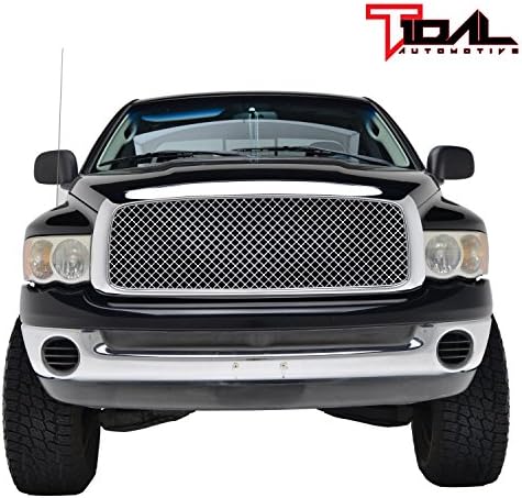Tidal Replacement Upper Grille Front Hood Grill for 02-05 Dodge Ram 1500/03-05 Dodge Ram 2500 3500 Heavy Duty