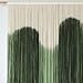 IOWER Large Macrame Wall Hanging Boho Wall Art Green Fiber Dip-Dyed Handmade Macrame Cord for Headboard Bedroom Living Room Fireplace 57