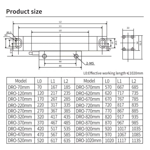 image for CHAWED DRO Digital Readout 2 Axis Screen DRO Readout Display Linear Sc