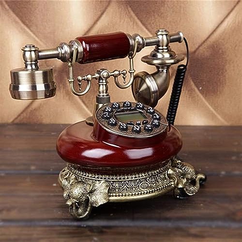 Téléphone rétro fixe au cadran rotatif pour décorer un bureau à domicile